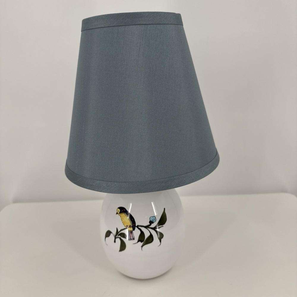 Ethan Allen Handcrafted Italian Pottery Table Lamp‎ Bird Working